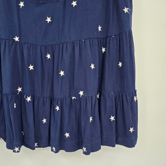 Crown &‎ Ivy Women's Sleeveless Star Print V Neck Ruffle Detail Tank Top Blue - Picture 5 of 9